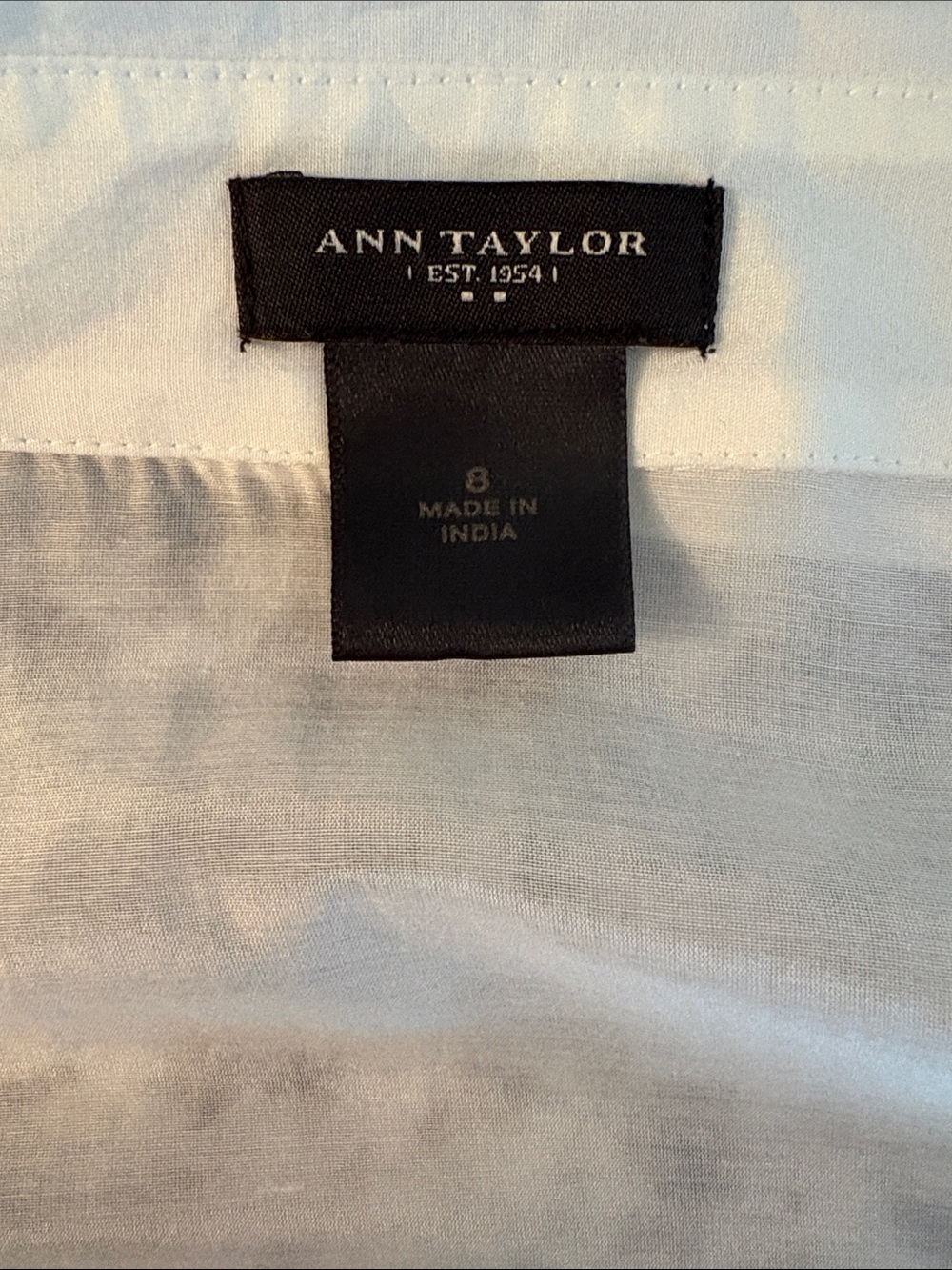 Ann Taylor Off-White Semi-Sheer Silk Blouse size 8 - Picture 8 of 14